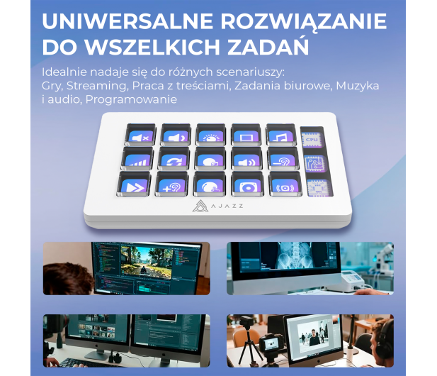 Ajazz AKP153E USB biały - 1536406 - zdjęcie 11